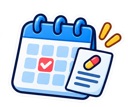 Medication schedule calendar